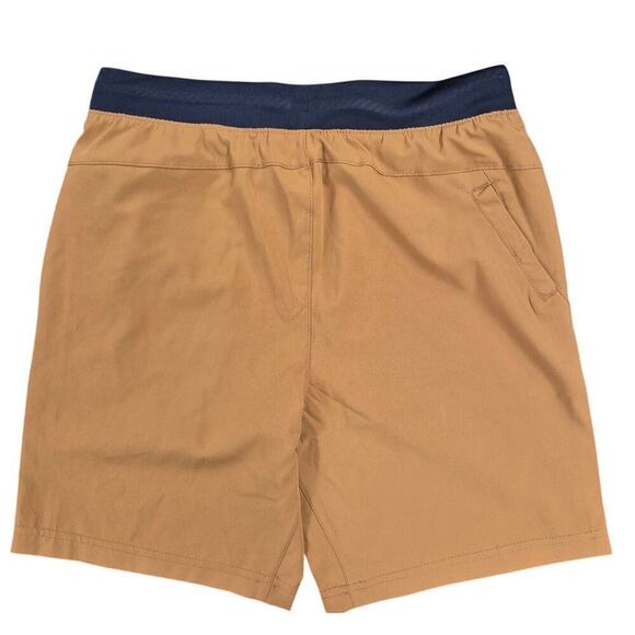 NWT Avalanche Outdoor Supply Co Polyester Drawstring Shorts Gold Sz Sm - Picture 2 of 5